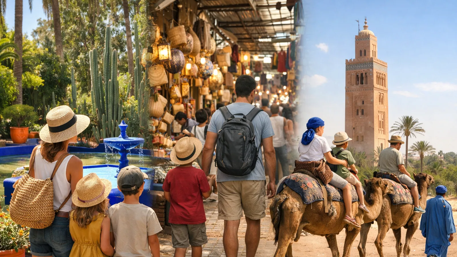 Marrakech en famille : chaleur, médina et pauses pour un séjour fluide