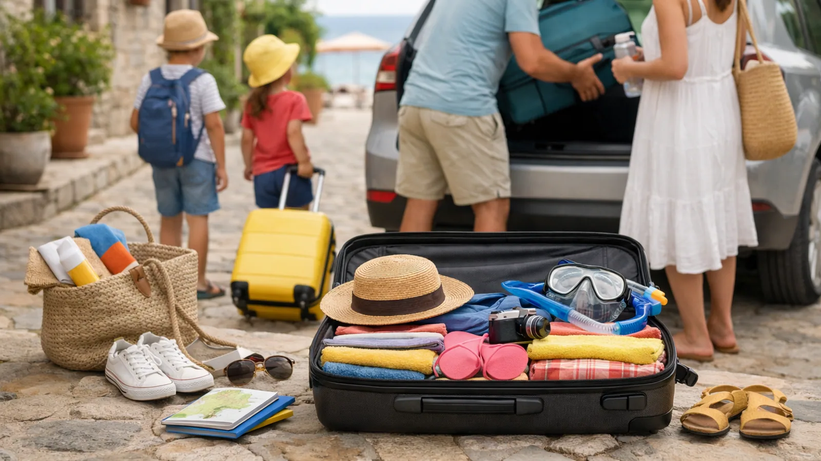 Valise de vacances en famille : emporter utile sans remplir toute la maison
